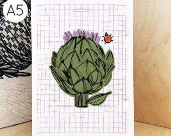 Artichoke Print / Kitchen Art - Vegetable Print