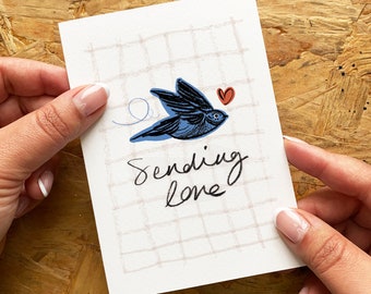 Sending Love Card - Sorry / With Sympathy / Thinking of you Card