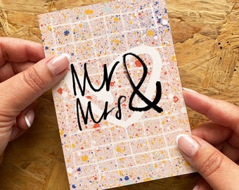 Mr & Mrs Wedding Card / Stylish Wedding Card