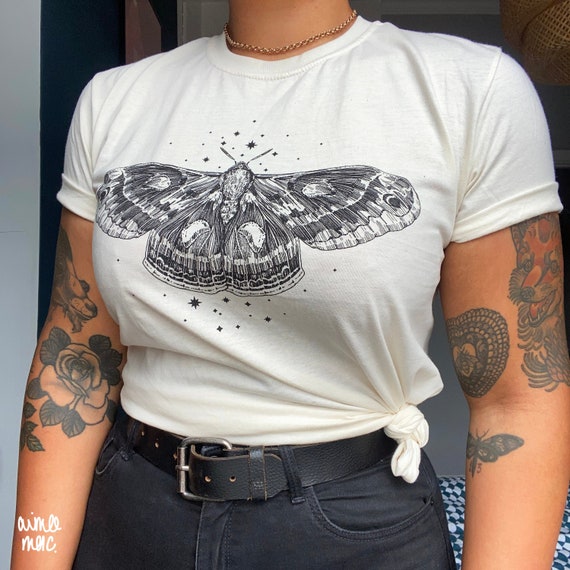 Starry Cecropia Moth Unisex Shirt - Moth Print - Unisex - S - XXL
