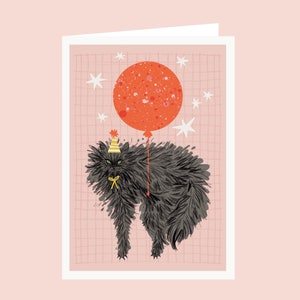 Sifflets d'anniversaire - carte d'anniversaire chat noir - carte drôle de chat