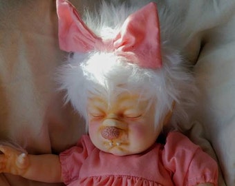 Baby Werewolf Pup OOAK Art Doll