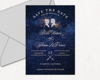 Réservez vos dates galactiques : faire-part de mariage dans l'espace de conte de fées