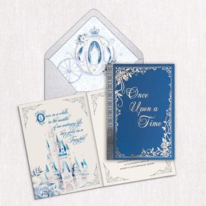Cinderella Wedding Invitation || Once Upon a Time Fairytale Wedding || Cinderella&#39;s Carriage || Quinceanera Invite || Sweet Sixteen