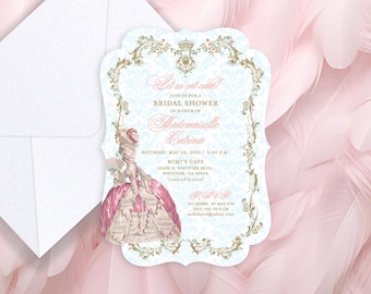 Marie Antoinette Bridal Shower Invitation: Rococo Royal Invite