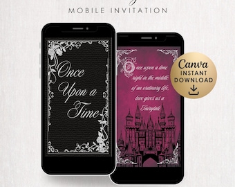 Invitación de boda animada, diseño de Cenicienta: GIF editable en formato MP4 de Canva