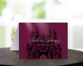 Tarjeta de agradecimiento de cuento de hadas oscuro: Tarjetas de felicitación para bodas, papelería personalizada