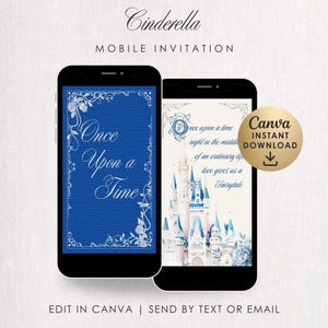 Invitación de boda animada, diseño de Cenicienta: GIF editable en formato MP4 de Canva