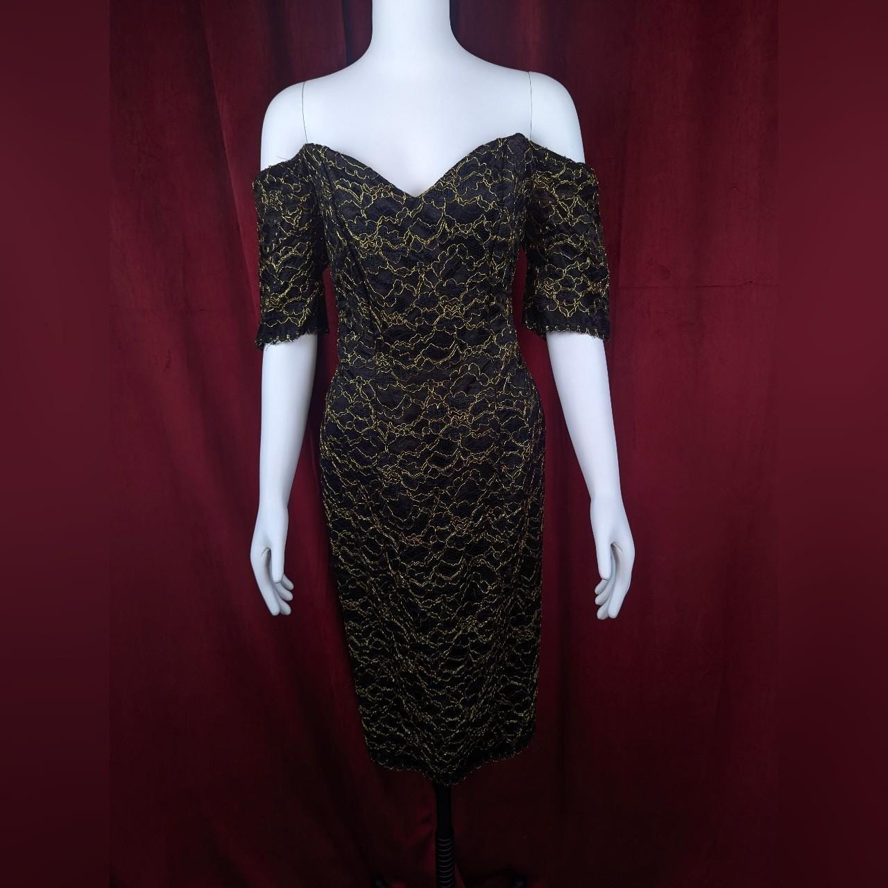 Gold Pencil Dress - Etsy