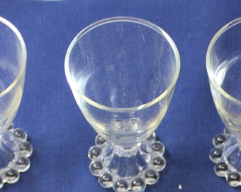 4 Oz Bubble Bottom Glassware 3 Glasses 4 1/2" Tall