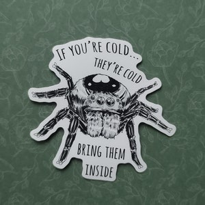 Jumping spider vinyl 3x3 inch sticker