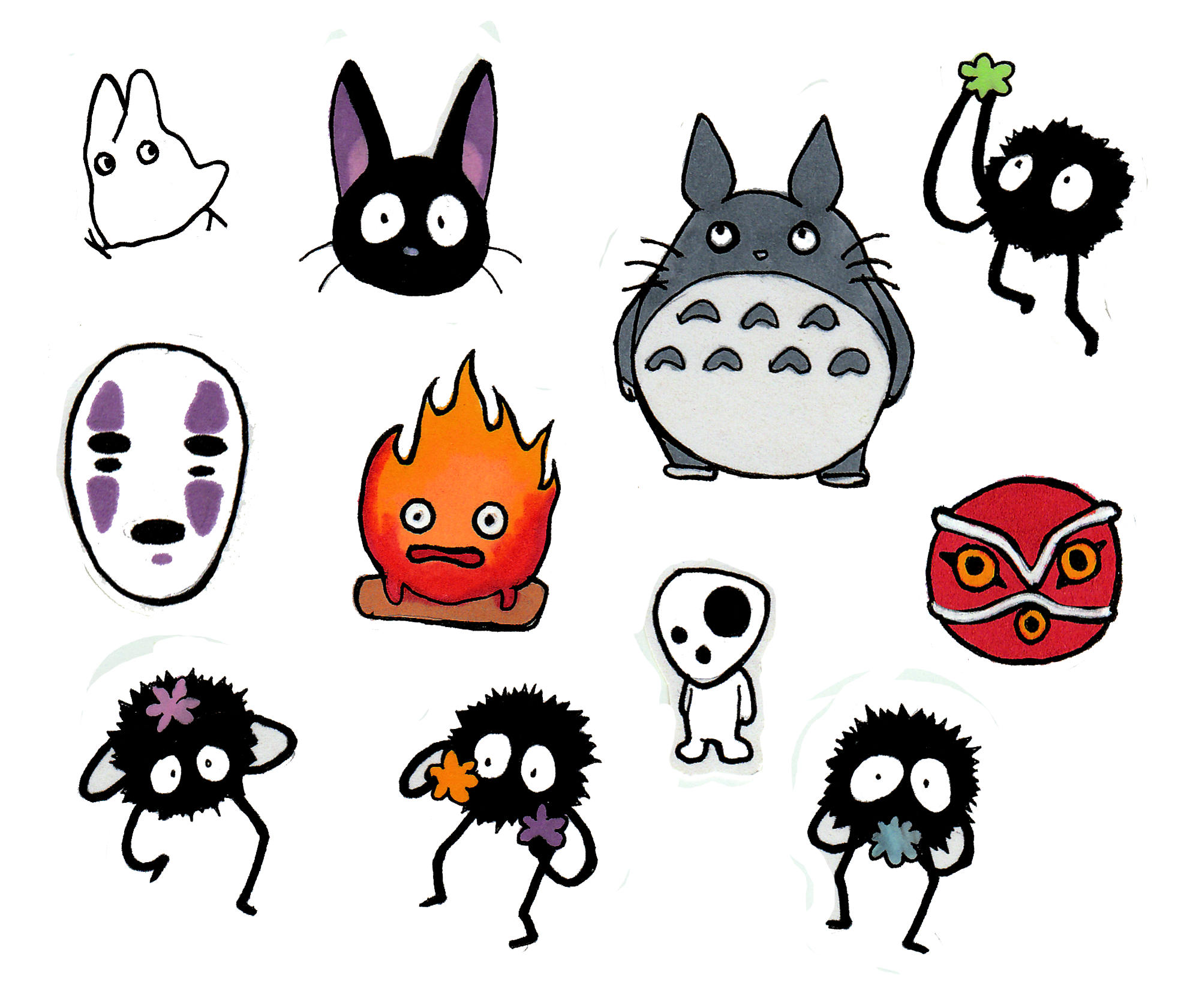 Ghibli Characters Laminated Stickers Ghibli Spirited vrogue.co
