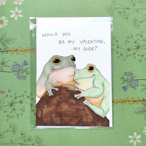 Kaart kikkerpaar, valentijnskaart, jubileumcadeau