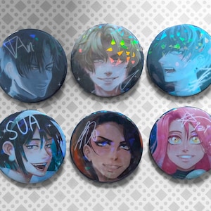 Alien Stage [ALNST] Holographic 7.5cm badge, Sua, hyuna, Mizi, Till, Ivan, Luka