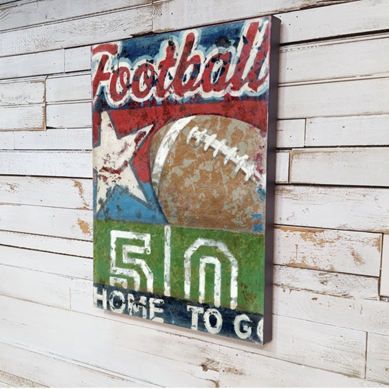 Football Wall Art Sports Decor Line up Collection Etsy