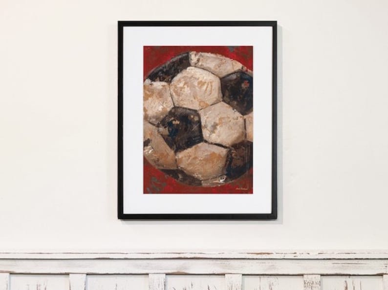Vintage Soccer Sports Wall Art Sport Theme Decor for the Etsy