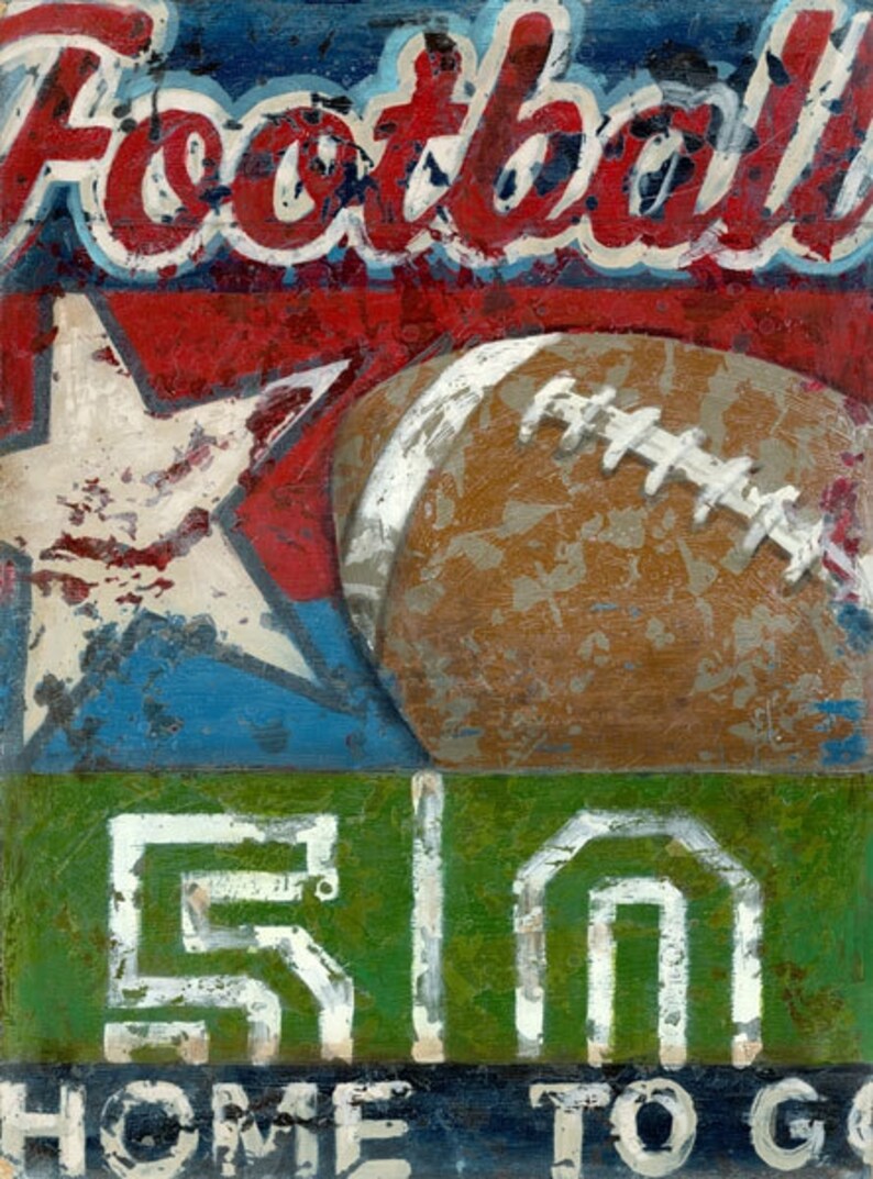 Football Wall Art Sports Decor Line up Collection Etsy