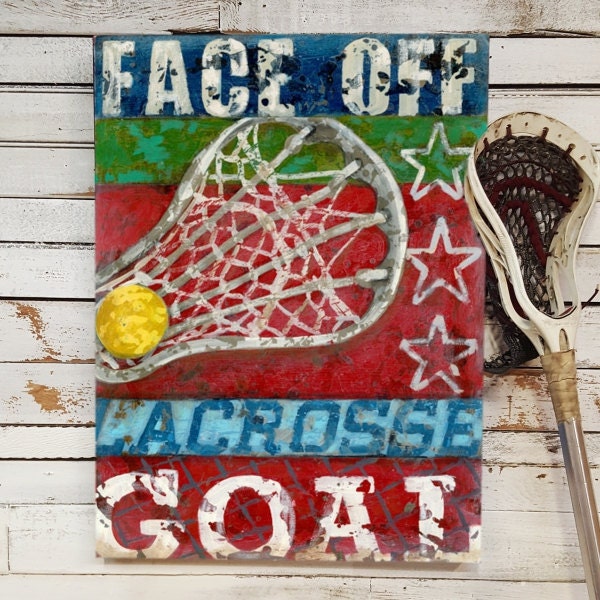 Lacrosse Art - Line Up Collection - Sports Wall Art Decor