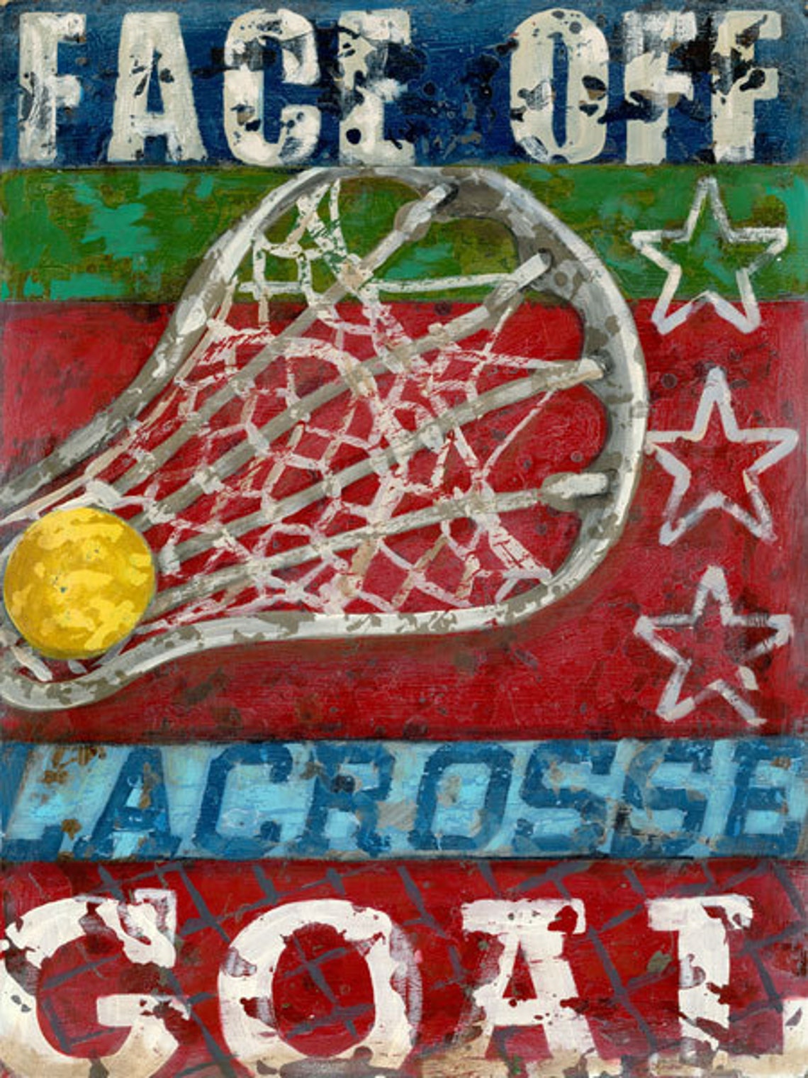 Lacrosse Art Line up Collection Sports Wall Art Decor Etsy