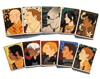 2" Dragon Age Tarot Card Stickers