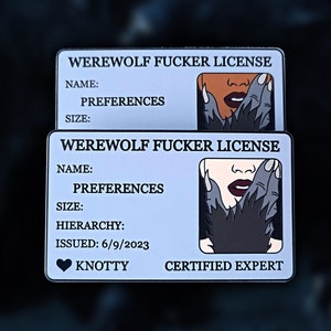 2.75&quot; Monster F*cker License - Customizable - Werewolf