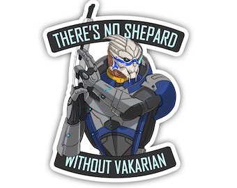 4" There's No Shepard Without Vakarian Sticker
