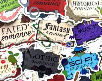2.5" Book Trope Stickers