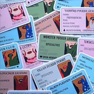 2.75&quot; Monster F*cker License Customizable Sticker Set/Individual Stickers