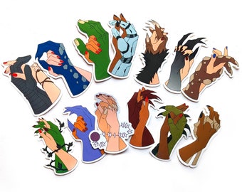 2&quot; Holding Hands With Montsers Sticker Set/Individual Stickers