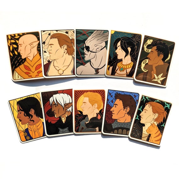 Buy 2 Dragon Age Tarot Card Stickers Online in India Etsy