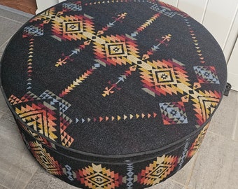 Pueblo Dwelling Storage Ottoman