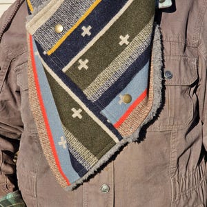 Scout Stripe Western Wool Scarf Wrap Scarf Muffler