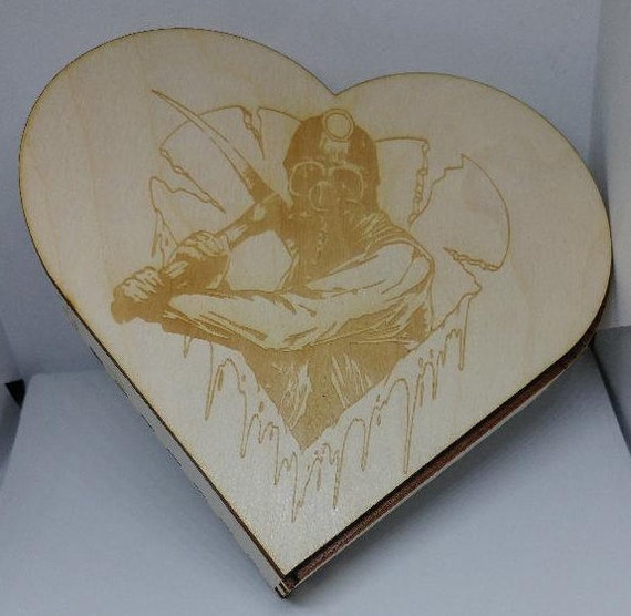 My Bloody Valentine Inspired Wooden Heart Box, Candy Box