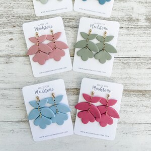 Ophelia Earrings, Polymer Clay Earrings, Handcrafted Jewelry, Lightweight, Summer Style