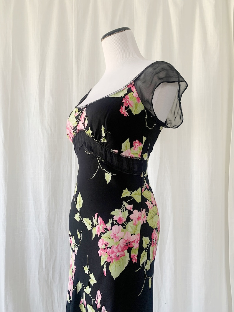 Vintage Y2K Betsey Johnson Silk Floral Slip Dress S | Etsy