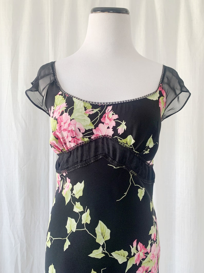 Vintage Y2K Betsey Johnson Silk Floral Slip Dress S | Etsy