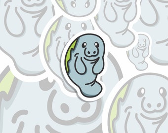 Mini Manatee Waterproof Vinyl Sticker