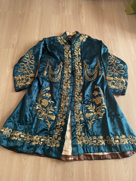 19 世紀アンティーク オスマン トルコ ゴールド メタリック ハンド刺繍 