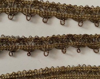 Antique Gold Metallic Lace Trim Braid 92meters