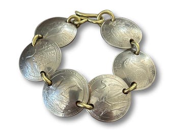 Bird Coins Bracelet, Bird Bracelet, Bird Watcher Bracelet, Bird Jewelry, Bird Watcher Jewelry, Bird Charms,  Bird Watcher Charm