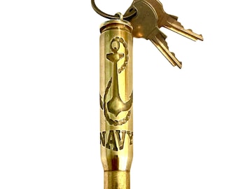 Navy Key Chain, Navy Key Ring, Anchor Key Chain, Anchor Key Ring, 50 cal Key Chain, Bullet Key Chain, Navy Accessories, Sailor Key Chain