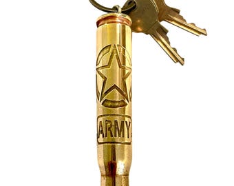 Army Key Chain, Army Key Ring, Bullet Key Chain, Bullet Key Ring, Army Gift, Army Present, 50 cal Key Chain, Army Gear, Military Gear