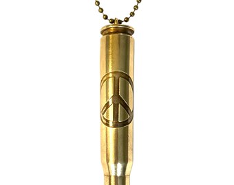 Peace Bullet Car Charm, Peace Sign Car Ornament, Peace Sign Mirror Dangle, Hippie Gift, Peace Car Charm, 50 Caliber Car Charm