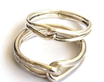 Herrförlovningsring - Herrring i sterling silver - Herrvigselring - Jubileumspresent till män - Herrring i oändlighetsstil - Herrlöftesring - Anpassad