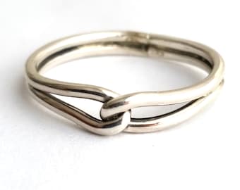 Infinity Knot Wedding Band in Sterling Silver - Anniversary Ring Promise Ring Unisex Ring Men Engage - Gift for Men - Promise Ring - Custom