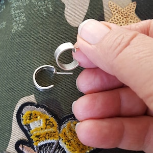 Silver Hoop Earrings - Open Hoop Earrings with post