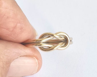 Gouden ring - 14k gold filled - Valentijnsdag - knoopring