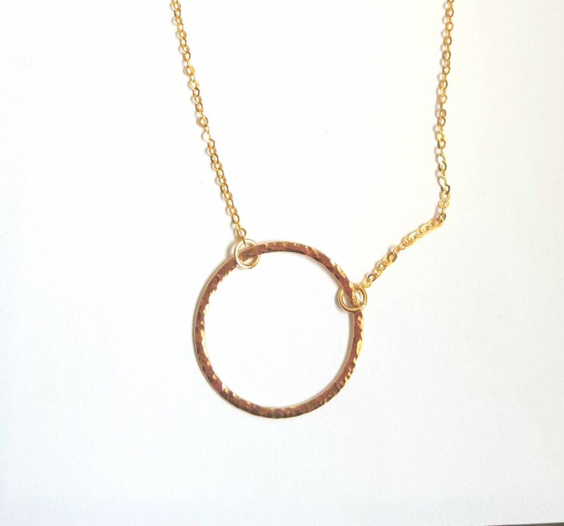 Gold Circle of Life Necklace Layered Necklace Etsy