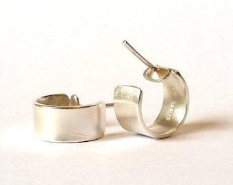 Silver Hoop Earrings - Open Hoop Earrings with post