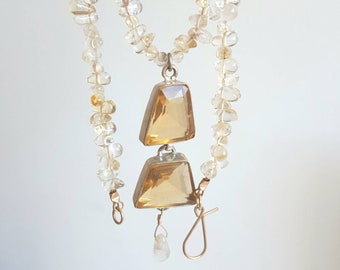 Citrine Statement Necklace - Healing Necklace